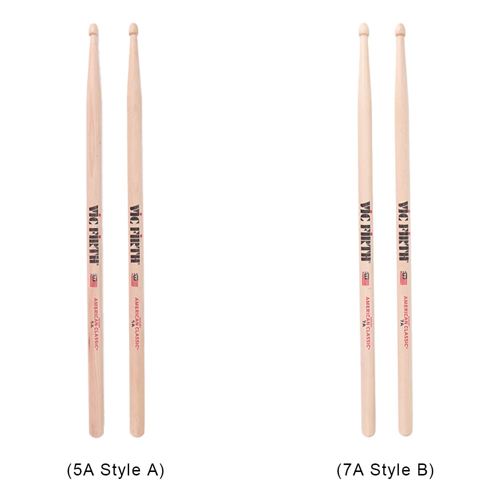 1/5/10Pair 5A/7A Drumsticks Mallets Jazz Drum Sticks Percussion Consistent Weight and Pitch American Hickory Classic Drum Sticks