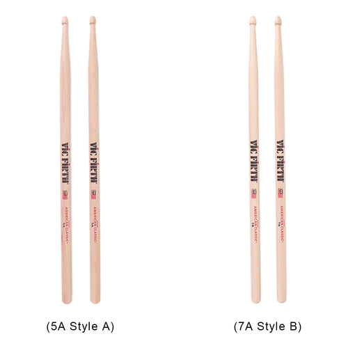 1/5/10Pair 5A/7A Drumsticks Mallets Jazz Drum Sticks Percussion Consistent Weight and Pitch American Hickory Classic Drum Sticks