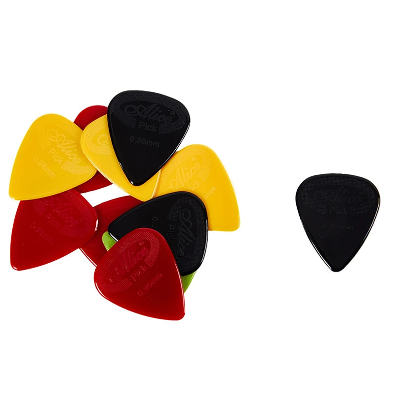 10pcs Alice Guitar Pick Non-slip Pick Nylon With Raised Surface Alice Guitar Finger Piece Non-slip Black And White Nylon Tuner