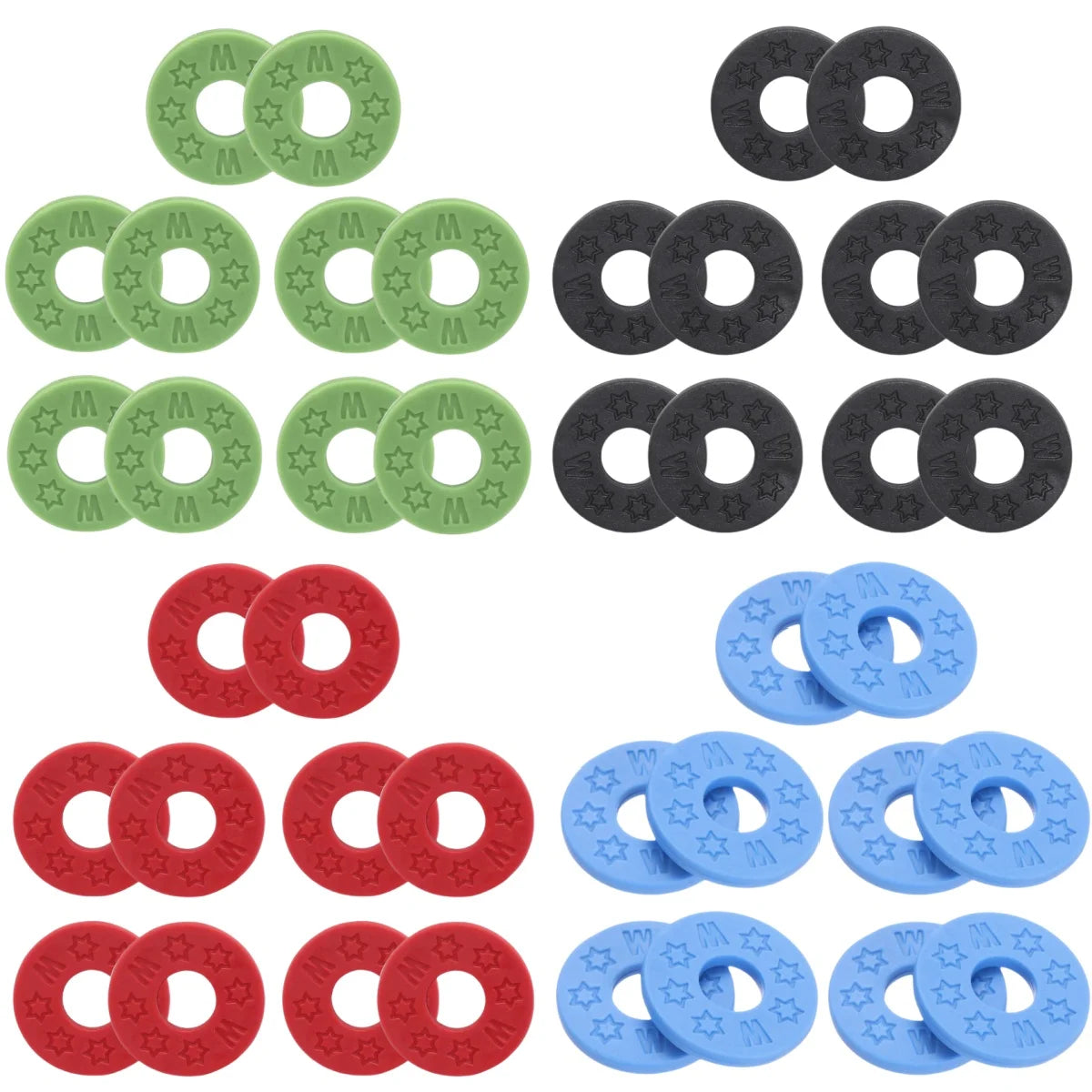 Miwayer 10 Pcs Guitar Rubber Strap Locks Anti Slip PE Pads/Secure and Safe Guitar Strap Locks Compatible Guitar Protect