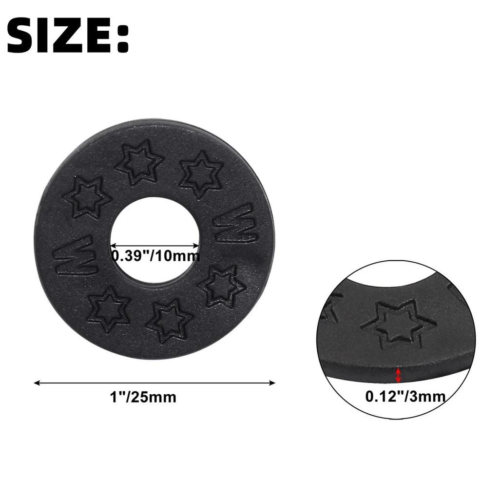 Miwayer 10 Pcs Guitar Rubber Strap Locks Anti Slip PE Pads/Secure and Safe Guitar Strap Locks Compatible Guitar Protect