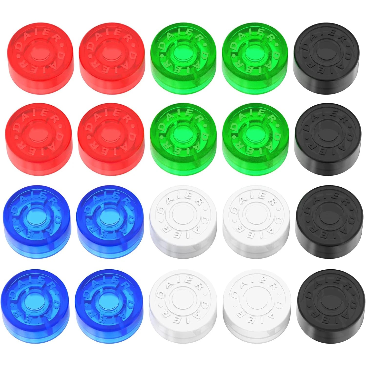 DAIERBUM 20PCS Footswitch Topper Guitar Pedal Topper Multi Color Pedal Button Caps Guitar Pedal Stomp Knobs for Pedal Board