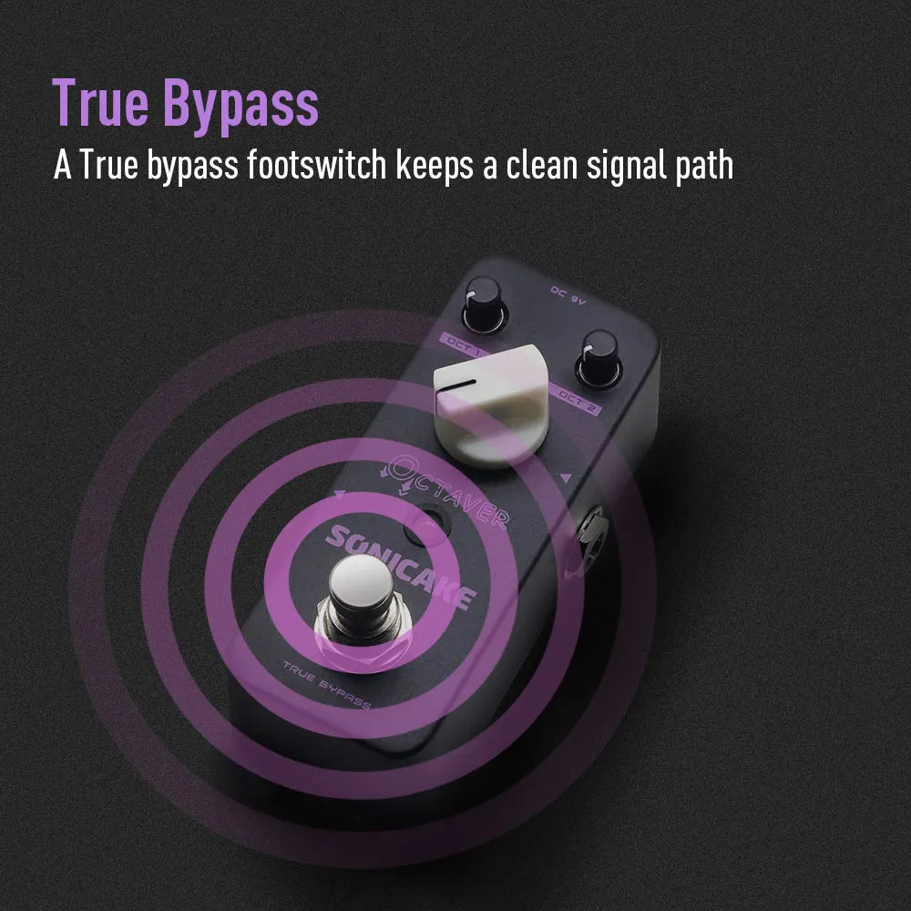 SONICAKE Octaver Analog Classic Octave Guitar Bass Effects Pedal QSS-19