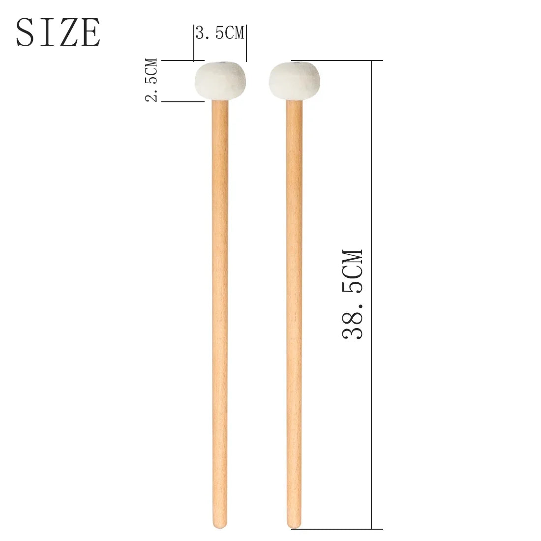 Felt Drum Mallets - 1 pair