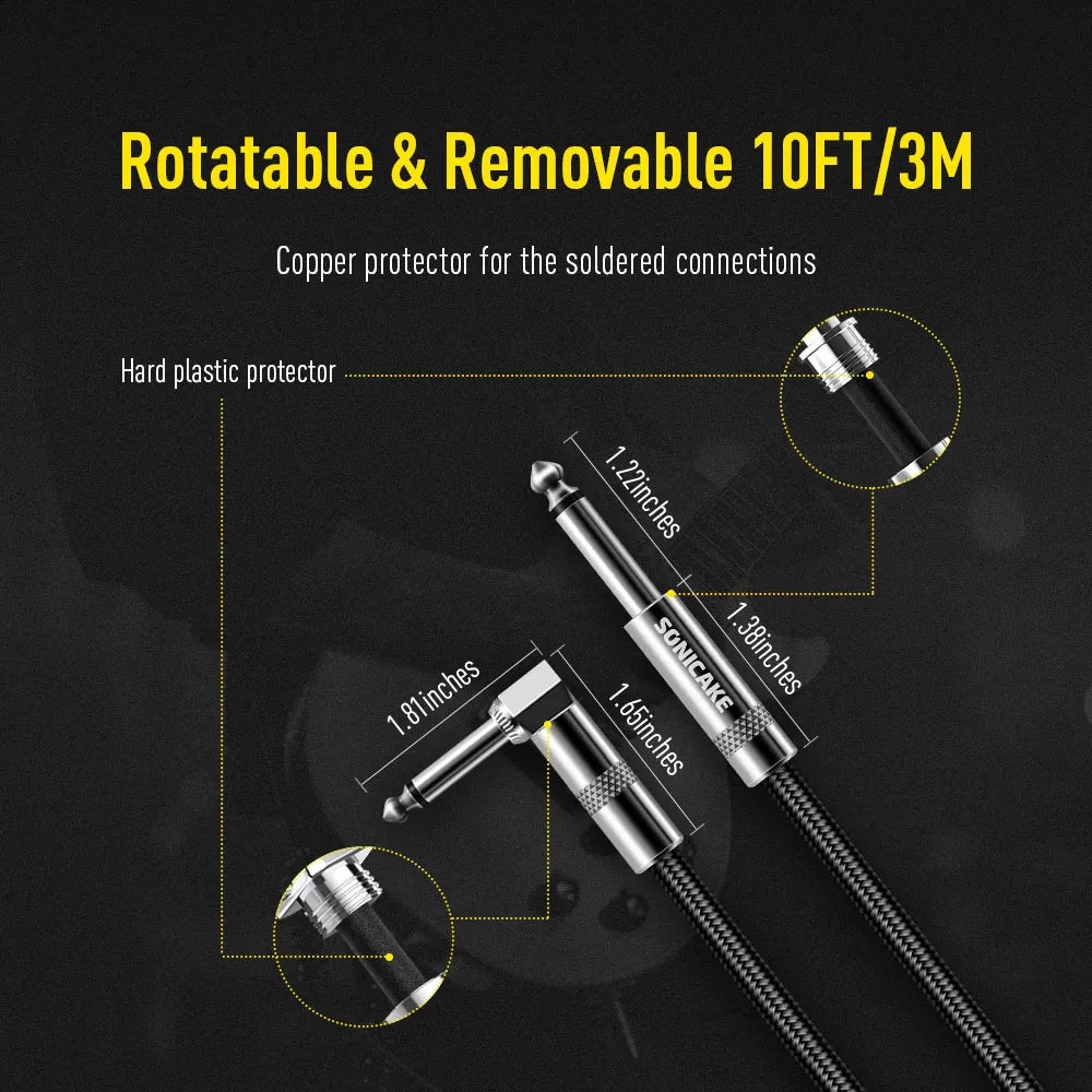 SONICAKE Braided Guitar Cable 3m