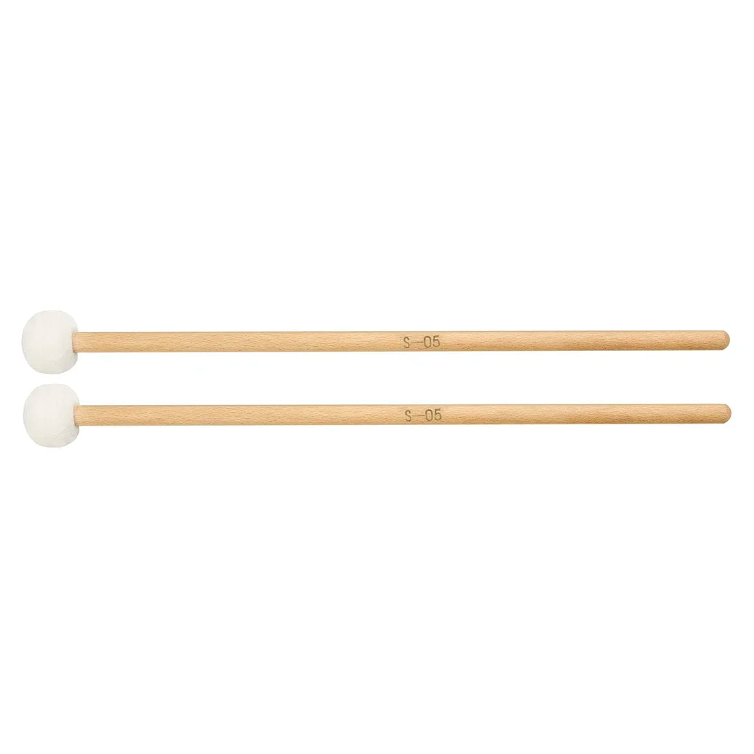 1 Pair Drumsticks Felt Drum Mallets Solid Wood Handle Drum Sticks Timpani Snare Drum Parts Percussion Instrument Accessories