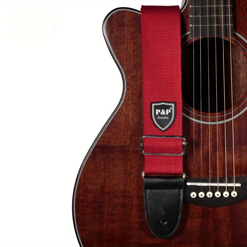 Vibrant Color Guitar Strap - Soft Padded, Adjustable, Quick-Fit, Durable, Comfortable, Ergonomic Design, Enhancing Performance