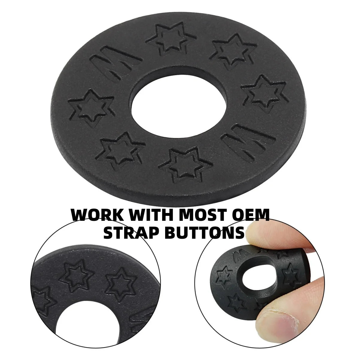 Miwayer 10 Pcs Guitar Rubber Strap Locks Anti Slip PE Pads/Secure and Safe Guitar Strap Locks Compatible Guitar Protect