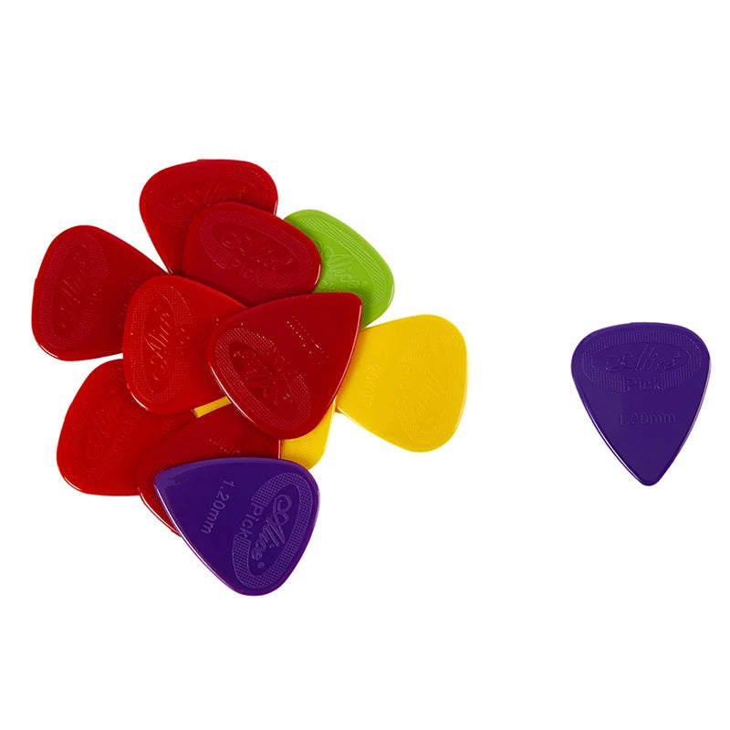 10pcs Alice Guitar Pick Non-slip Pick Nylon With Raised Surface Alice Guitar Finger Piece Non-slip Black And White Nylon Tuner