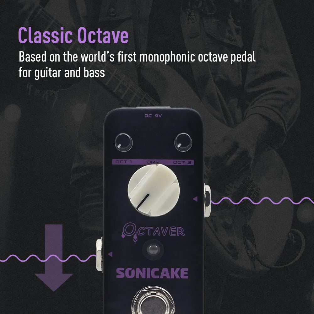 SONICAKE Octaver Analog Classic Octave Guitar Bass Effects Pedal QSS-19